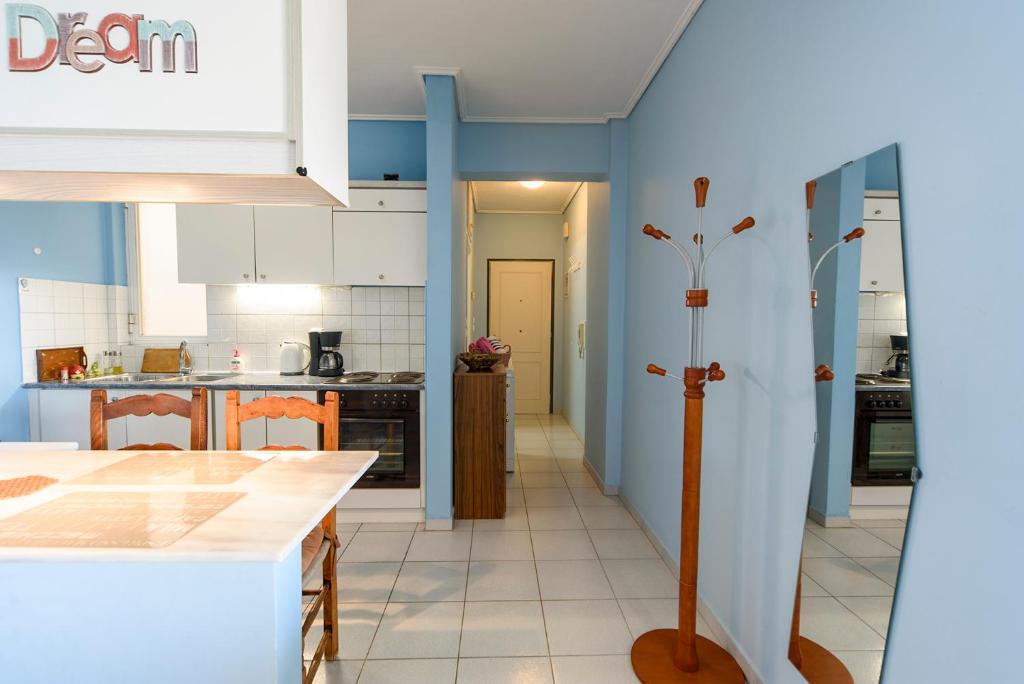Kuchyň nebo kuchyňský kout v ubytování Liland Beachfront