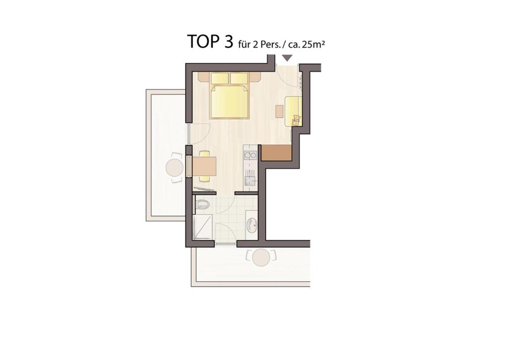 Plán poschodí v ubytovaní Ferienwohnung/Apartment Erna Prommegger