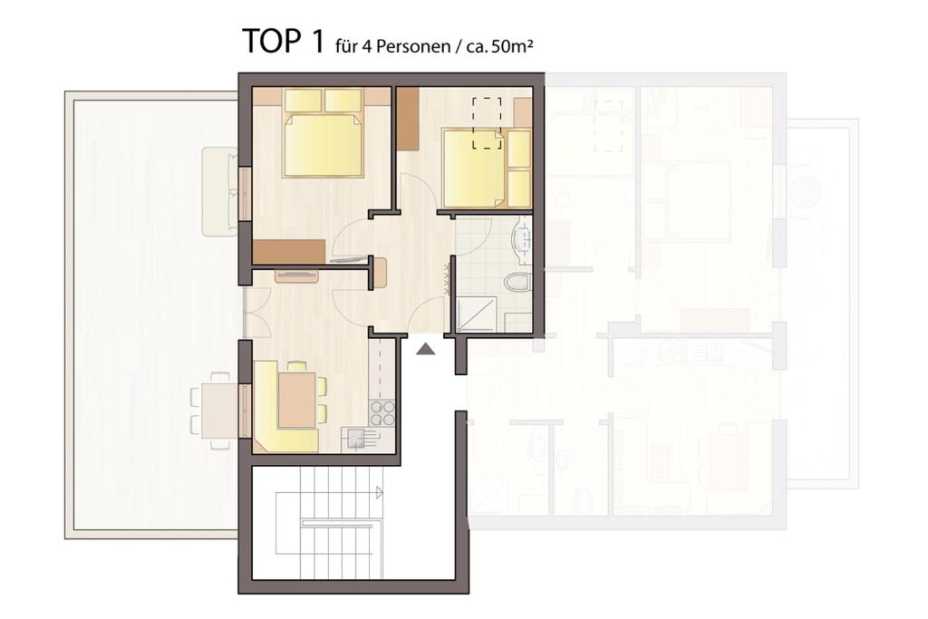 Plán poschodí v ubytovaní Ferienwohnung/Apartment Erna Prommegger