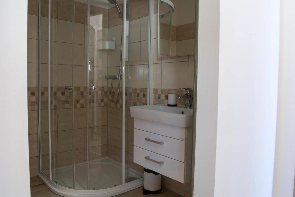 Koupelna v ubytování Apartments Gerda