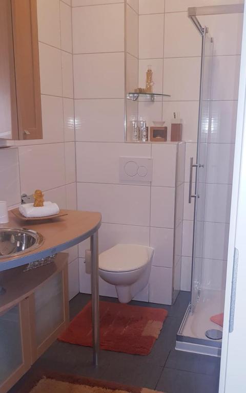 Koupelna v ubytování Ferienwohnung Ostseepalast