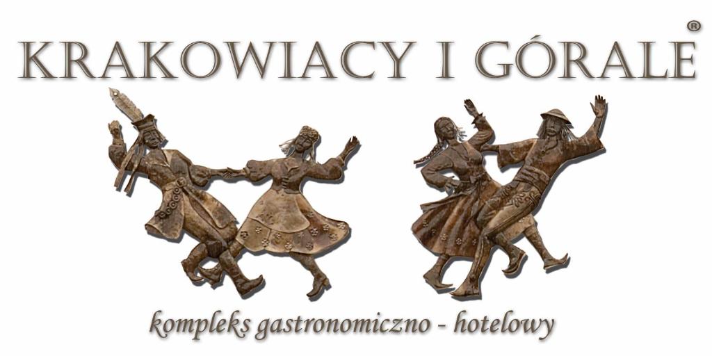 un grupo de personas saltando al aire con el texto krakowacy i en Krakowiacy i Górale, en Krzyszkowice