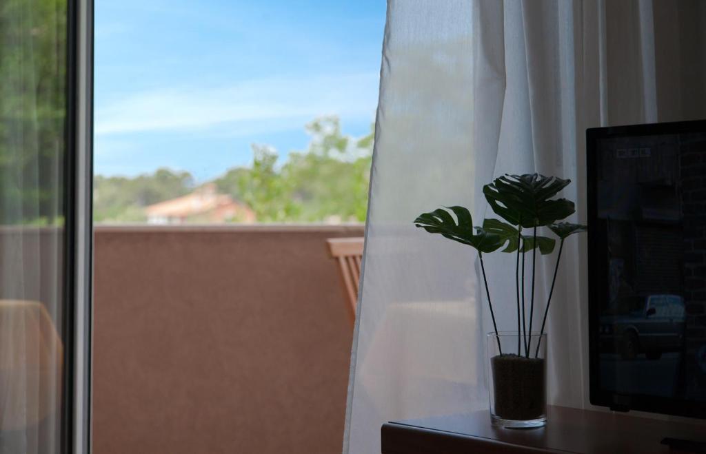 Balkón nebo terasa v ubytování Apartment Helga