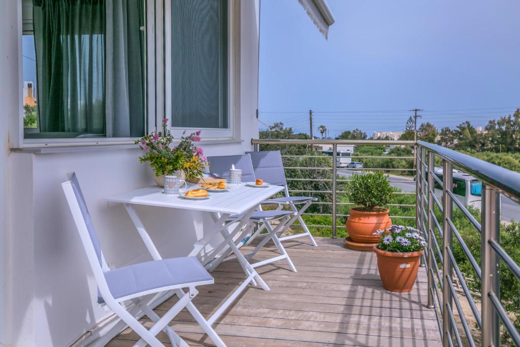 Balkón alebo terasa v ubytovaní Evgenia Apartment