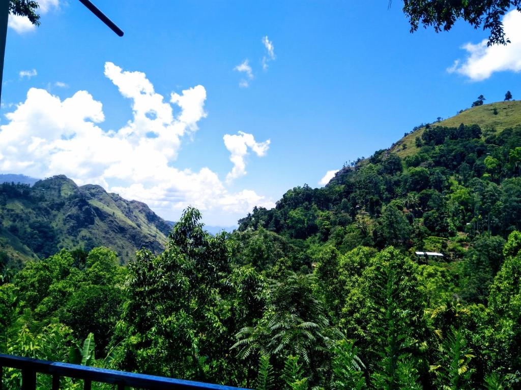 a view of a hill with trees on it at Ever Green Mount in Ella