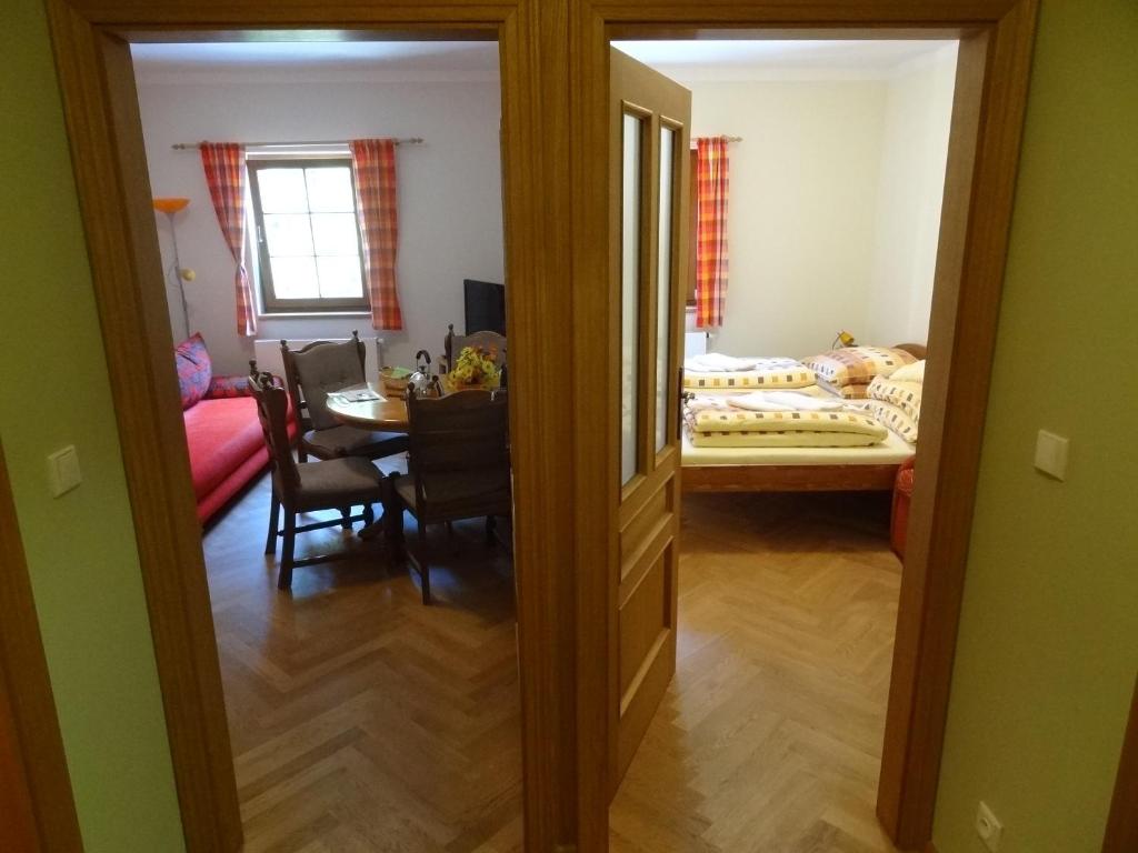 Postel nebo postele na pokoji v ubytování Apartmány Pod Javorem