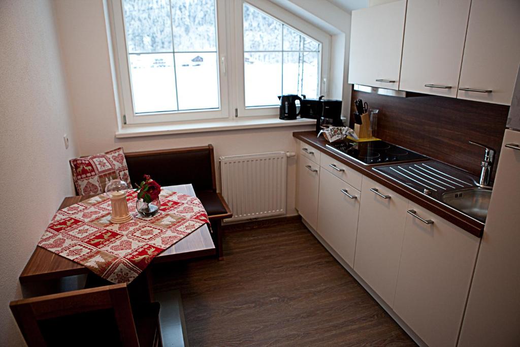 Kuchyň nebo kuchyňský kout v ubytování Villa Sepp