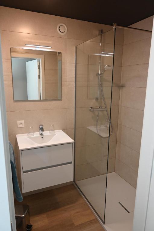 Koupelna v ubytování B&B Dujardin