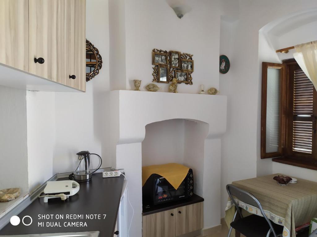 Kuchyň nebo kuchyňský kout v ubytování Villa Chrysodimi