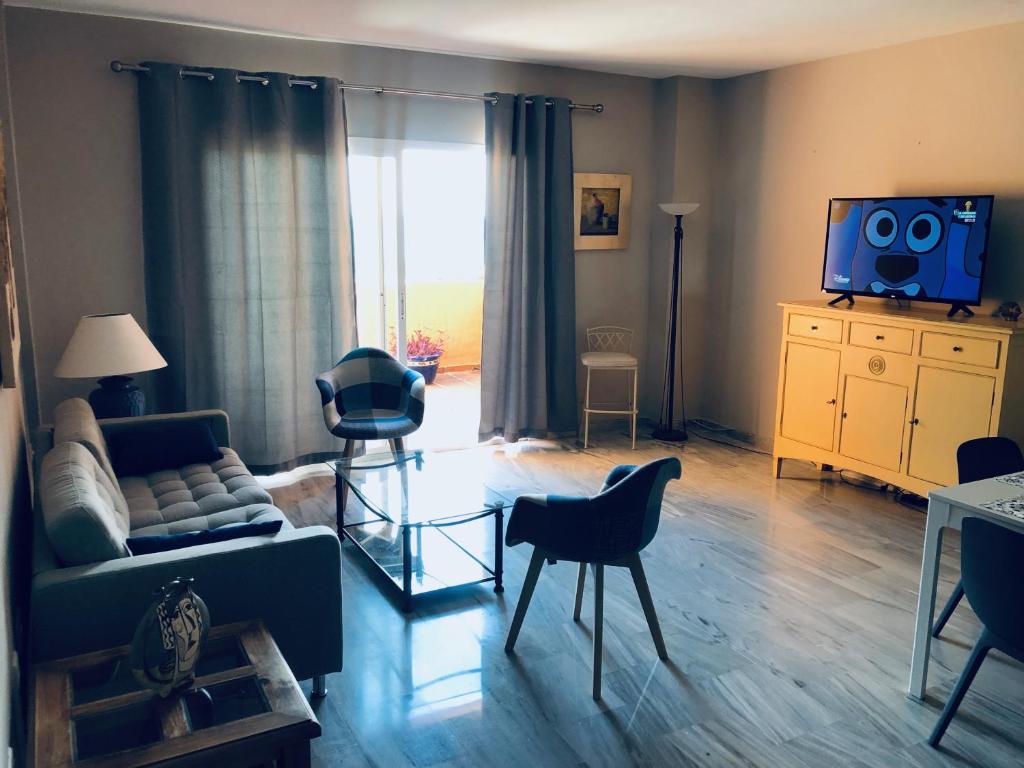 Telewizja i/lub zestaw kina domowego w obiekcie Casa de Dolores