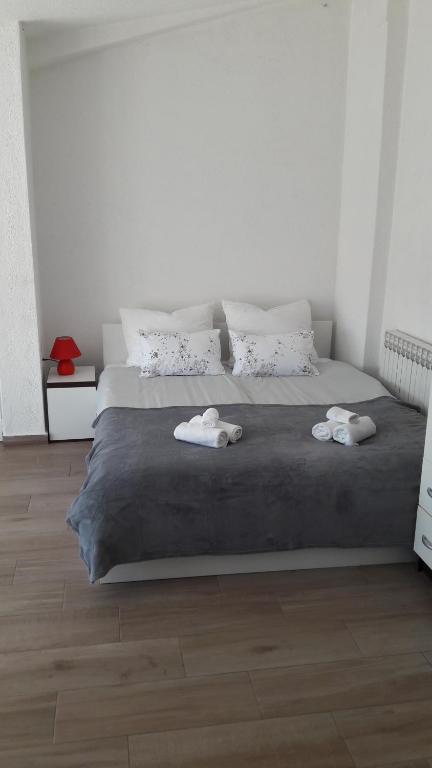 Postel nebo postele na pokoji v ubytování Milka