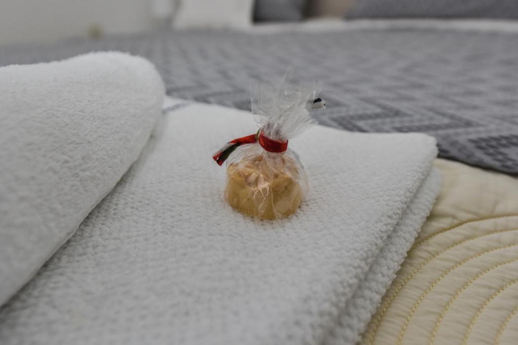 Postel nebo postele na pokoji v ubytování Brunchi apartment Novalja