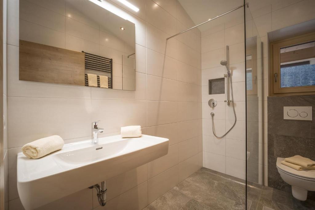 Kúpeľňa v ubytovaní Haus Kreidl