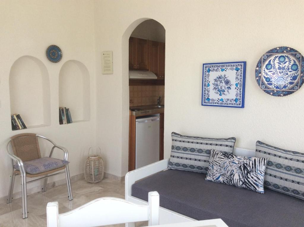Posezení v ubytování Maria Suites