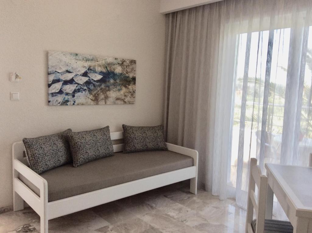 Posezení v ubytování Maria Suites