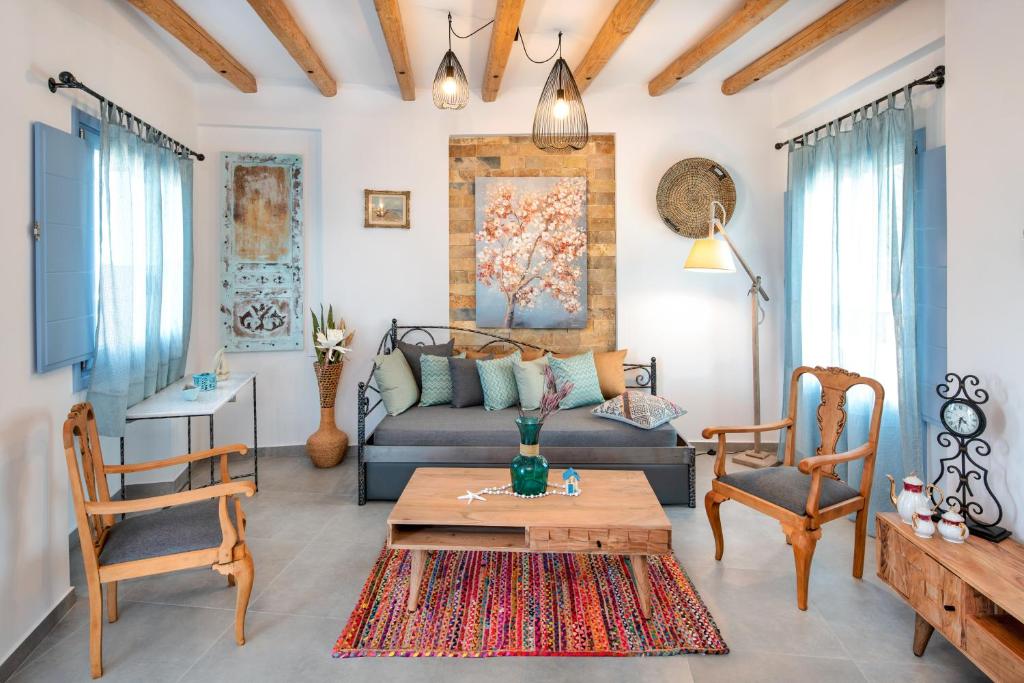 A seating area at La Boheme Villas
