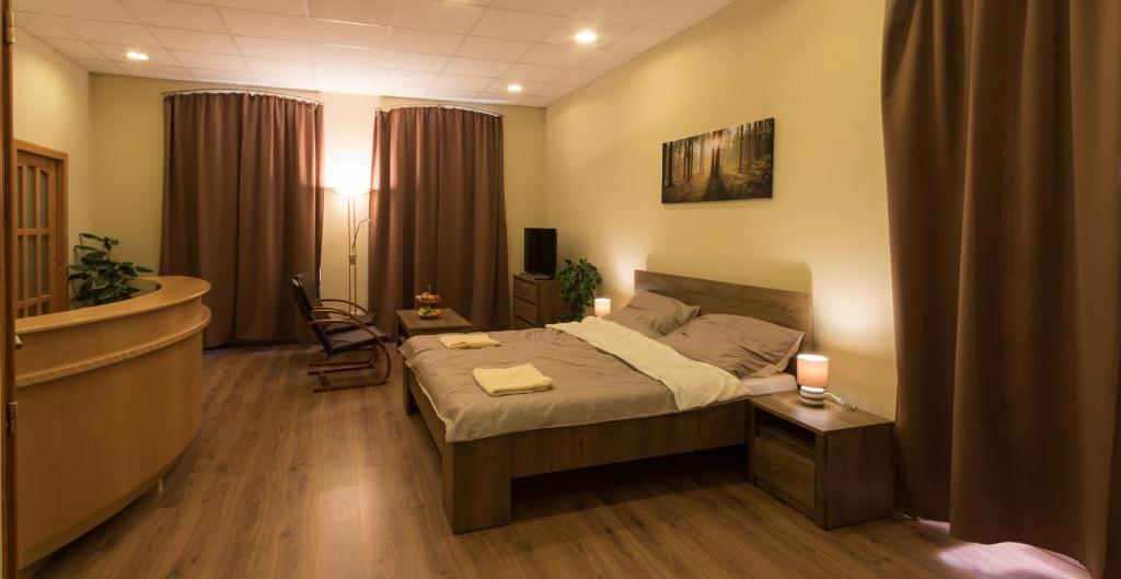 Postel nebo postele na pokoji v ubytování Apartmány Šetkova vila