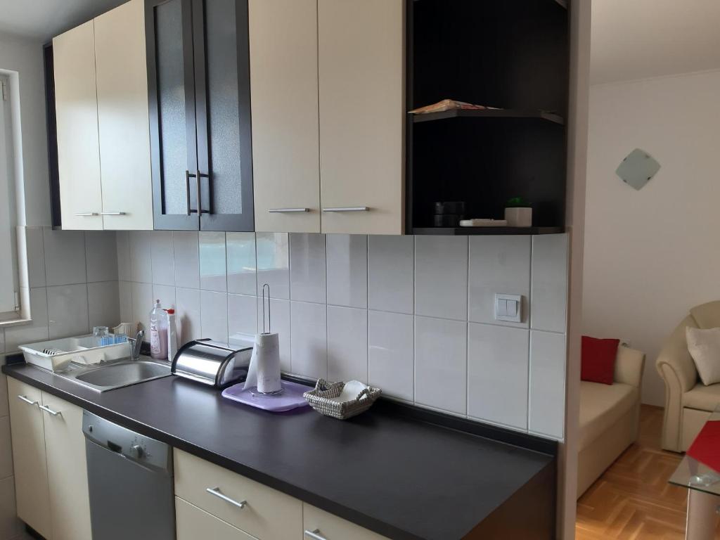 Kuchyňa alebo kuchynka v ubytovaní Apartment Quattro