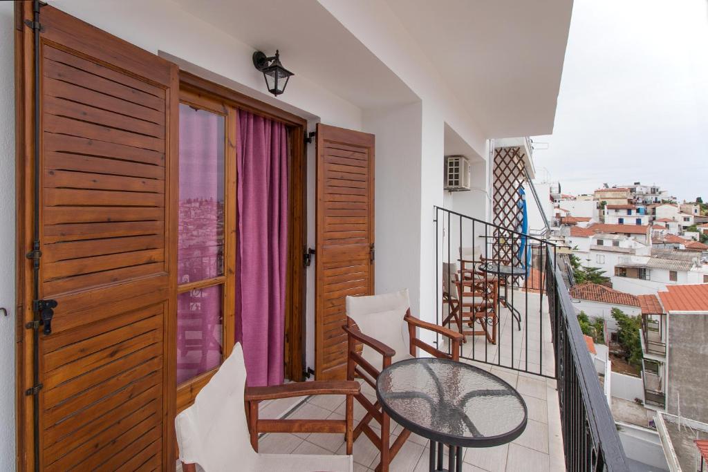 Balkón nebo terasa v ubytování Stefanis House