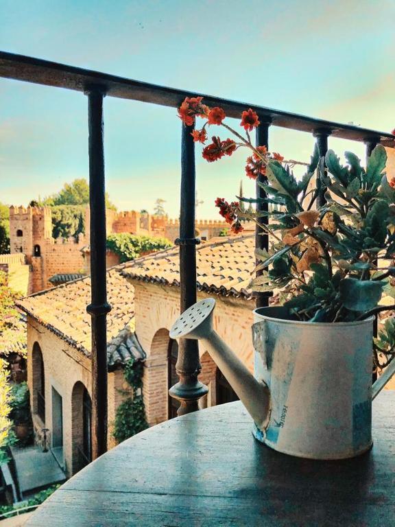 Balkón nebo terasa v ubytování Hotel Hacienda del Cardenal