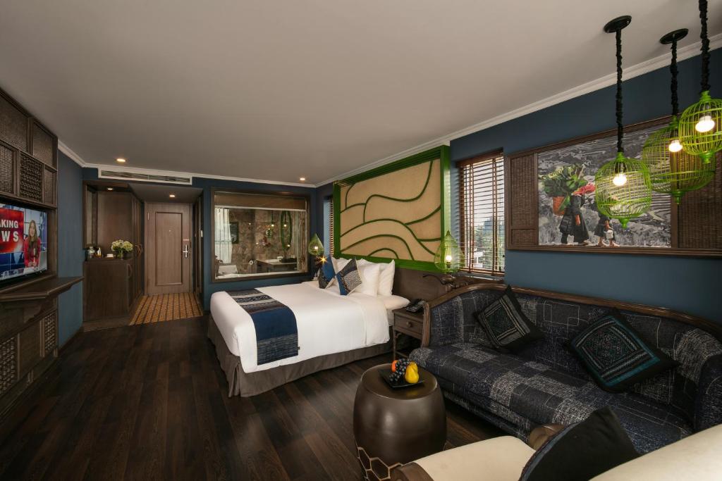 Khu vực ghế ngồi tại Pistachio Hotel Sapa
