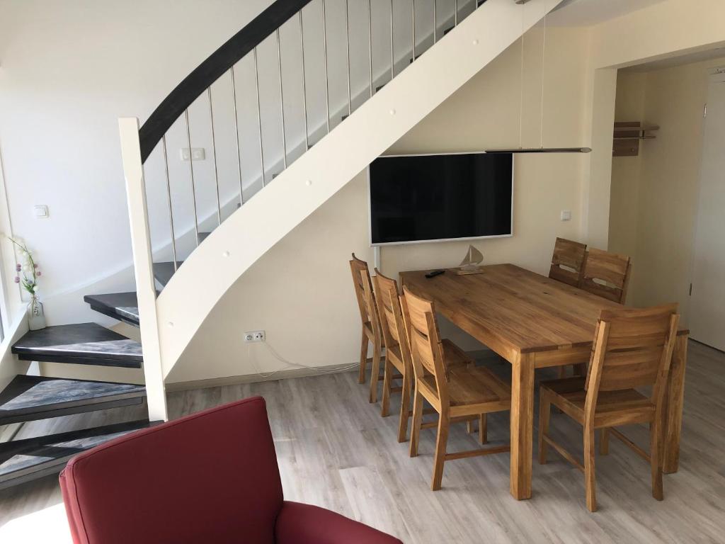 TV a/nebo společenská místnost v ubytování Haus Rechteck