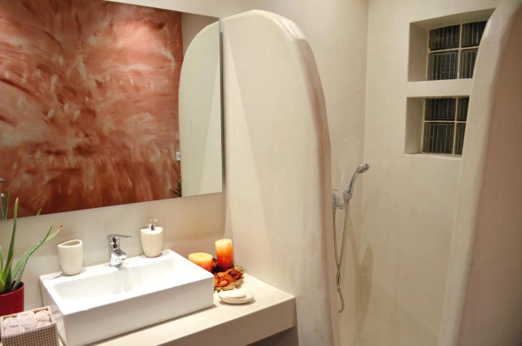 Koupelna v ubytování Aloe house Lakithra