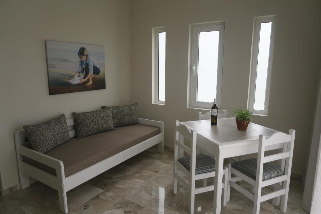 Posezení v ubytování Maria Suites