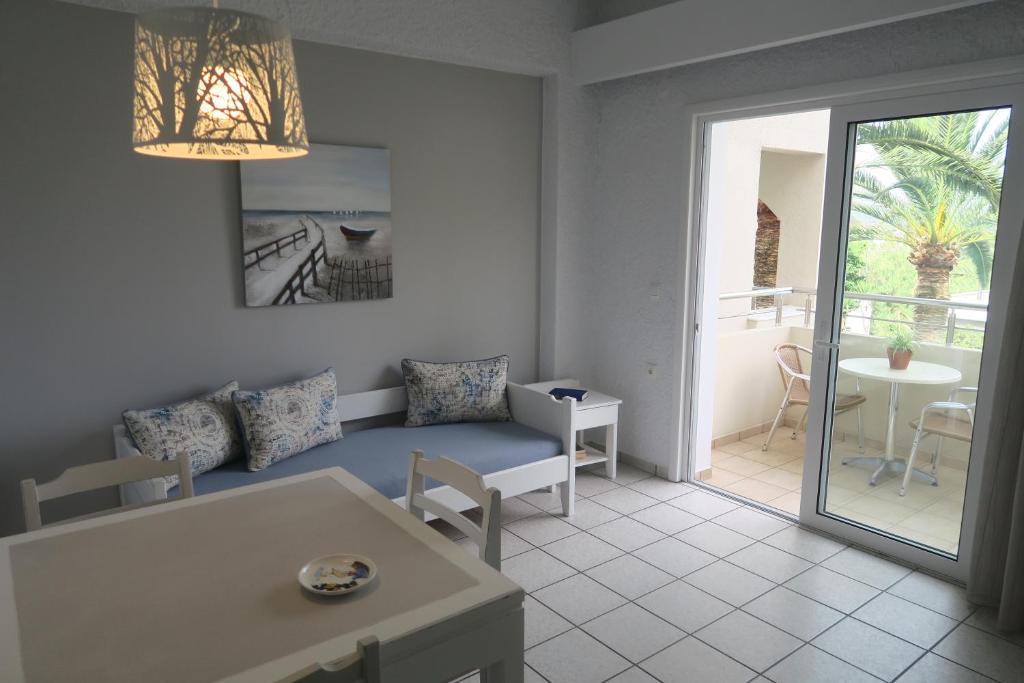 Posezení v ubytování Maria Suites
