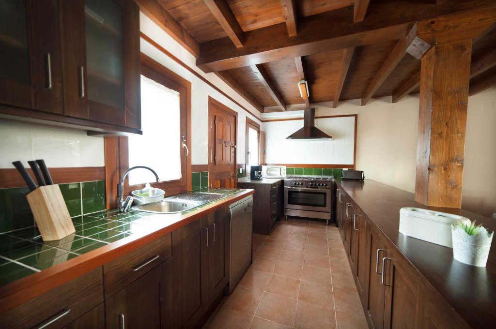 Kuchyň nebo kuchyňský kout v ubytování Apartamentos La Calvera