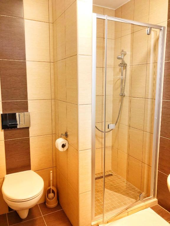 Koupelna v ubytování Boró Apartman