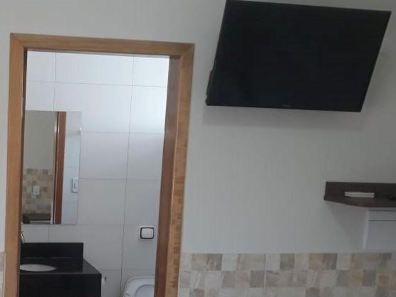Koupelna v ubytování Hotel Maringa