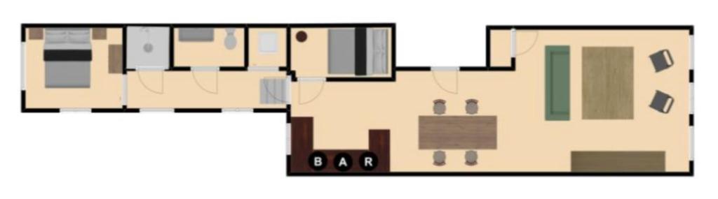 Půdorys ubytování KeizersgrachtSuite471
