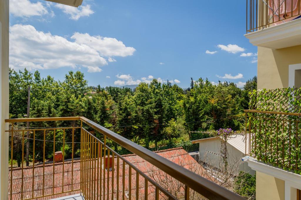 Balkón nebo terasa v ubytování Zanteapts