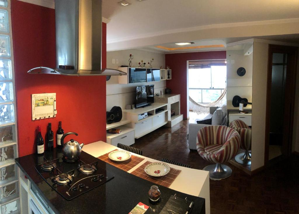  Apartamento FLAT LUXO c/Lareira + Vista Vale dos Vinhedos