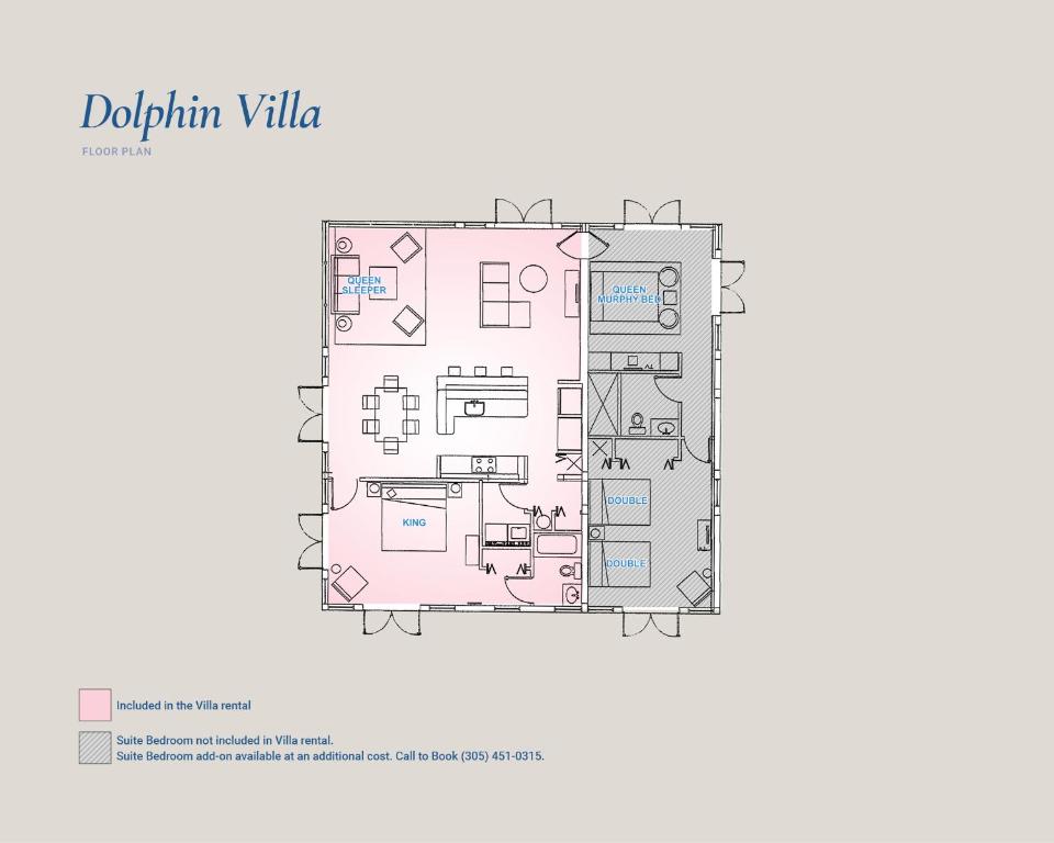 Půdorys ubytování Dolphin Point Villas