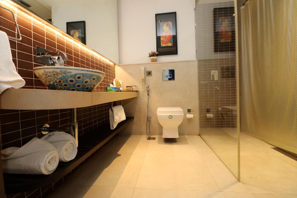 Koupelna v ubytování Hotel Gallery 67