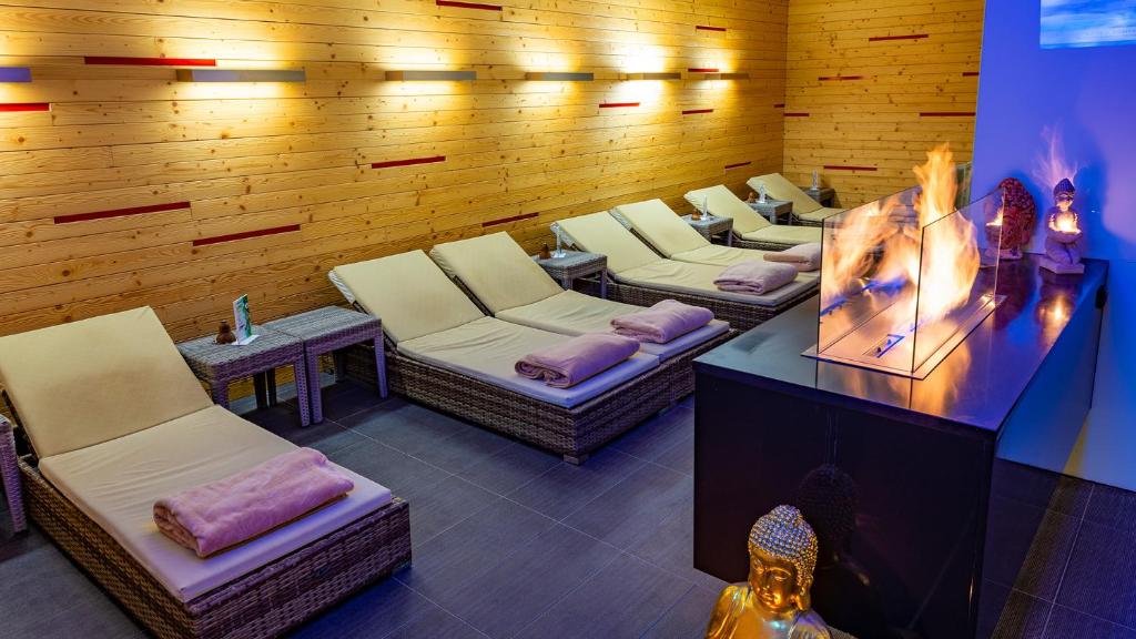 O zonă de relaxare la Hotel AquaCity Mountain View