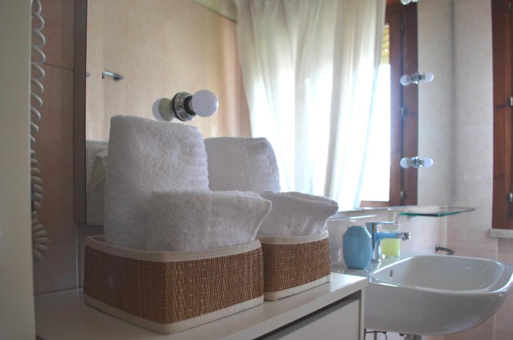 Koupelna v ubytování B&B Luc