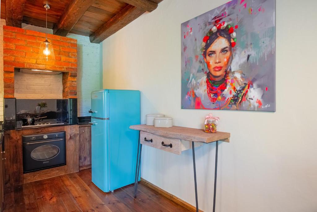 Kuchyň nebo kuchyňský kout v ubytování Apartament dwupoziomowy Hanka VIP Wisła