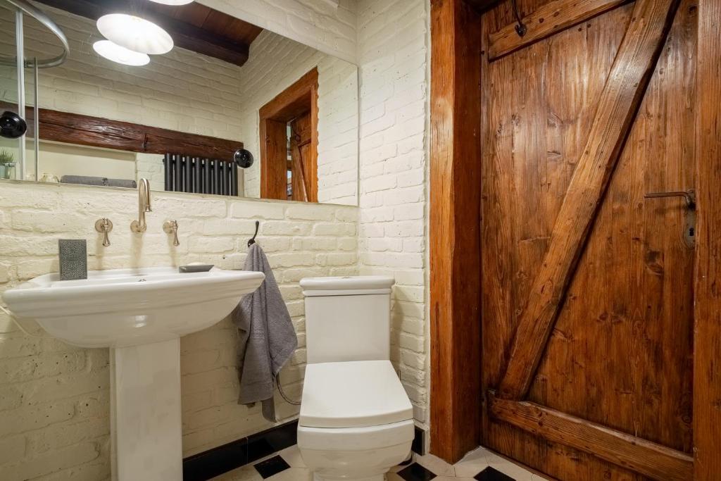 Koupelna v ubytování Apartament dwupoziomowy Hanka VIP Wisła