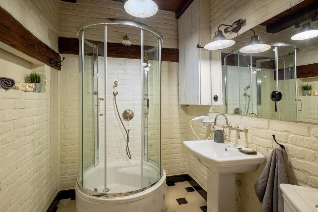 Koupelna v ubytování Apartament dwupoziomowy Hanka VIP Wisła