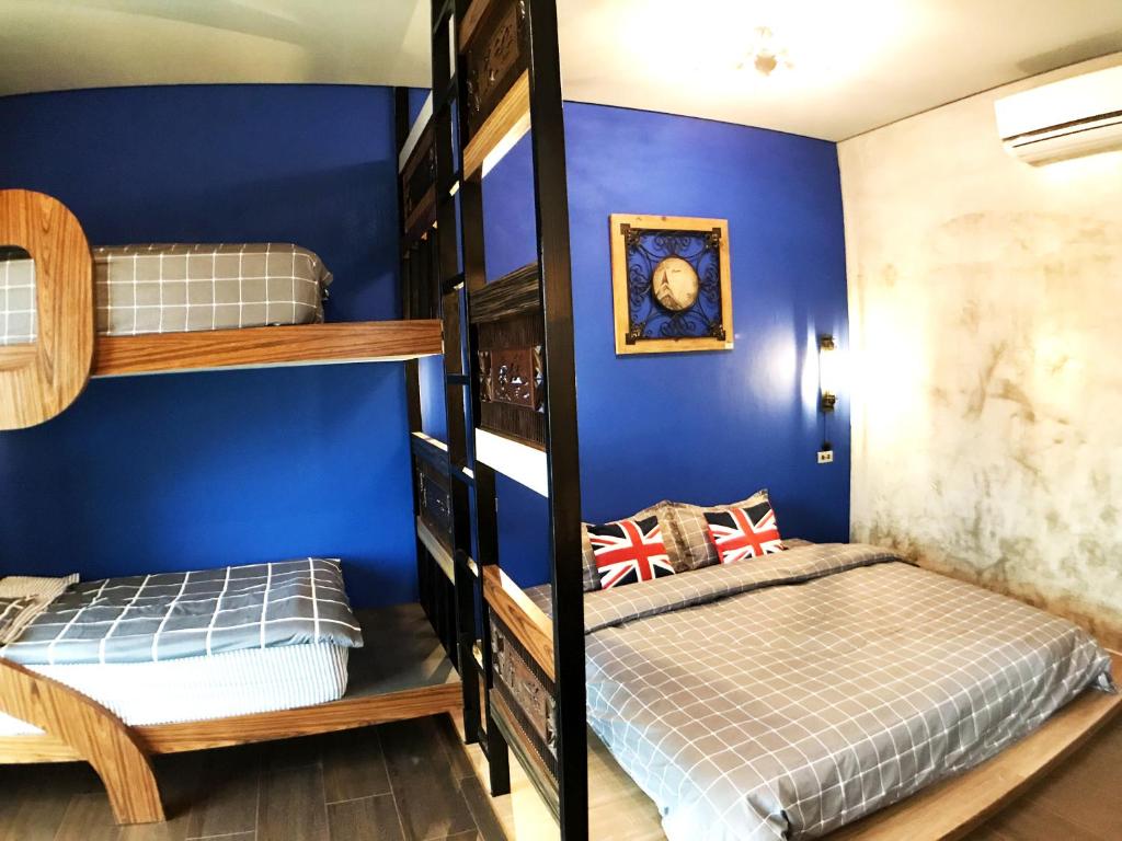 Postel nebo postele na pokoji v ubytování ALL BLUE