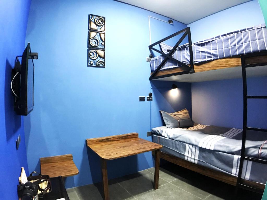 Postel nebo postele na pokoji v ubytování ALL BLUE