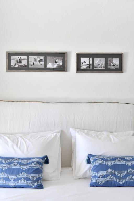 Postel nebo postele na pokoji v ubytování Ciel Villas Paros