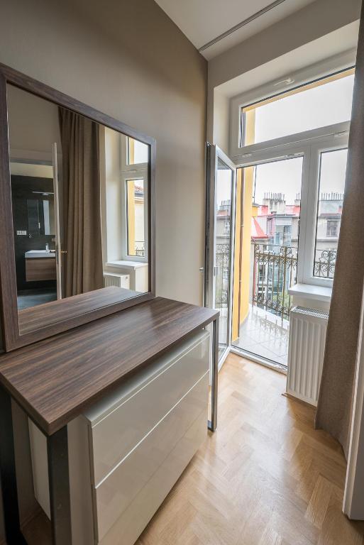 Balkón nebo terasa v ubytování Letna Garden Suites