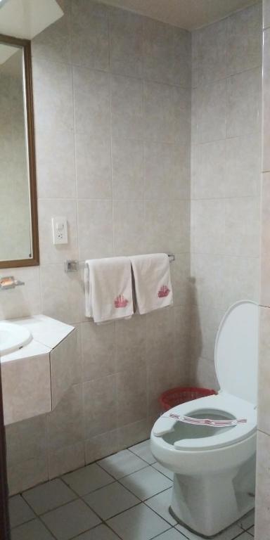 Koupelna v ubytování Hotel Colon Express