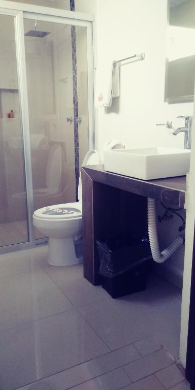 Koupelna v ubytování Hotel Colon Express