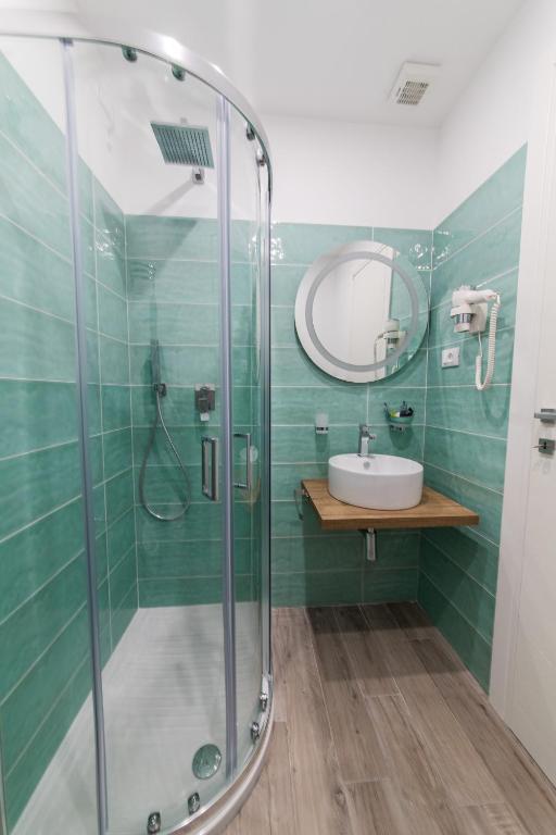 Koupelna v ubytování Demithos Rooms