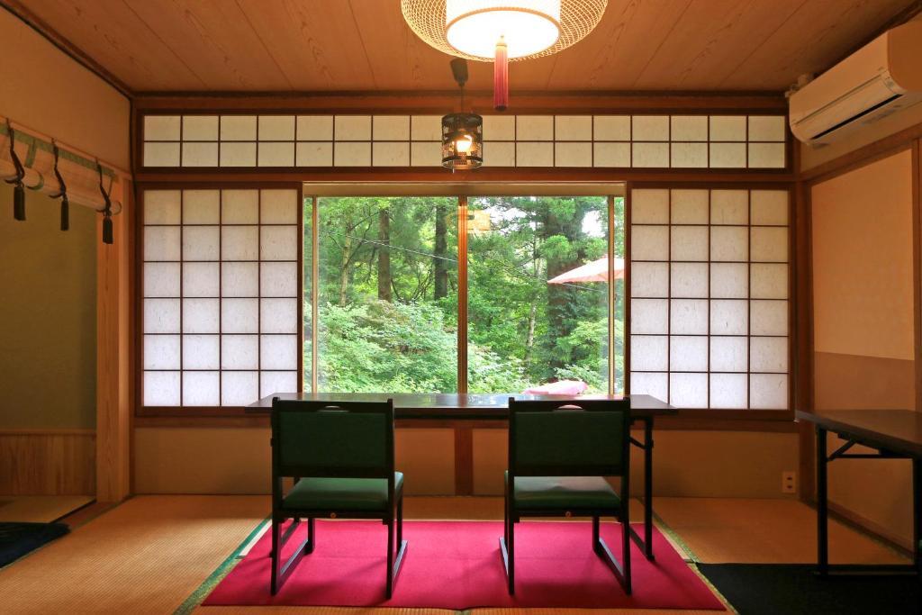Posezení v ubytování Shukubo Kansho-in Temple Sanrakuso